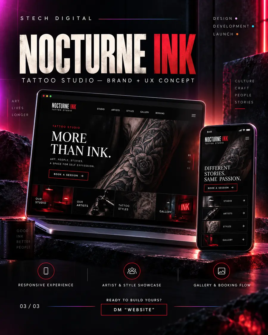 Nocturne Ink website concept